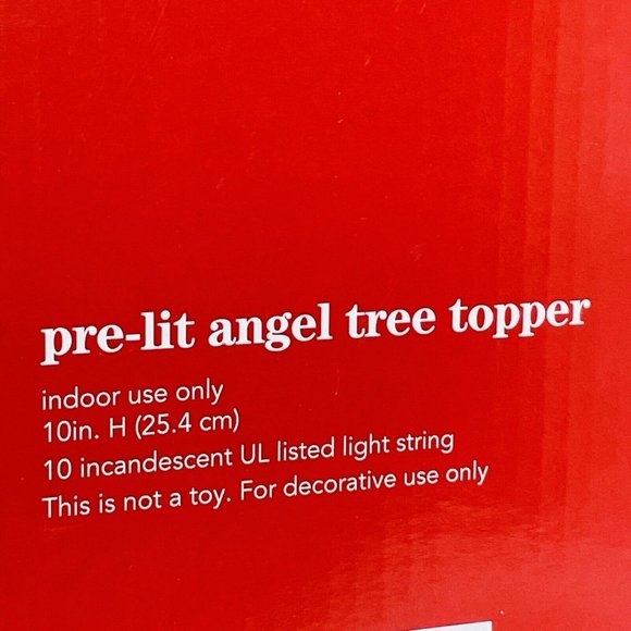 African American Angel Tree Topper 10 Inch Incandescent December Home Pre-Lit - Picture 8 of 8